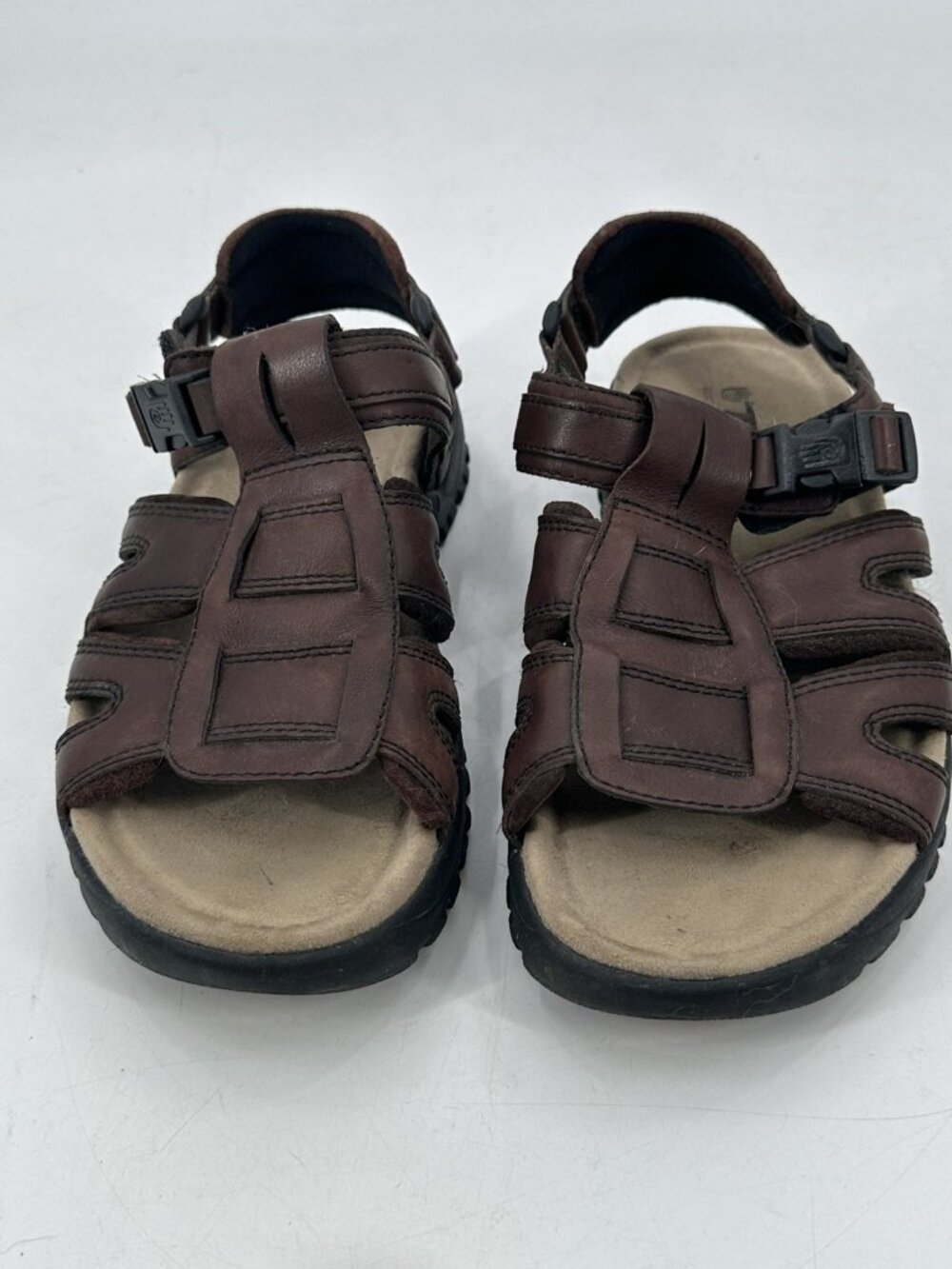 Teva Camden Brown Waterproof Leather Fisherman Sandals Men's Sz 9 Comfort
